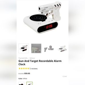 BOOM Gun Alarm Clock - Can even Record favorite TUNE to use as ALARM.